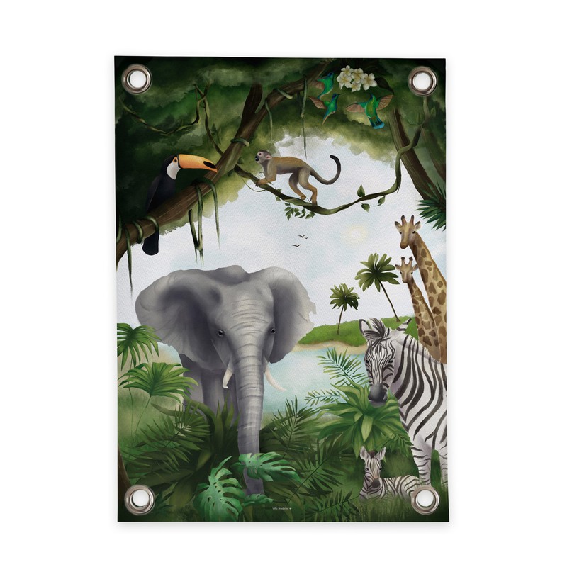 Tuinposter dieren jungle (50x70cm) - 