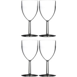 Rosti Mepal Wijnglazen - 4x - kunststof - 300 ml - 8 x 16 cm - Wijnglazen