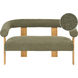 Beliani ILBRO - Tweezitsbank-Groen-Bouclé