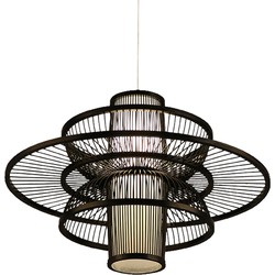 Fine Asianliving Bamboe Hanglamp Zwart Handgemaakt - Nicholas