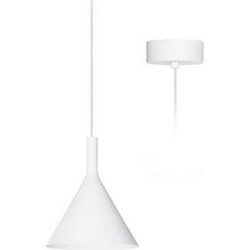 Hanglamp LED conisch wit 200mm hoog 15W