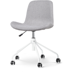 Nout-Fé bureaustoel lichtgrijs - wit onderstel