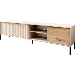 Meubella TV-Meubel Ramirez - Beige - Eiken - 203 cm