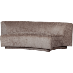 WOOOD Popular 2-zits Bankje - Polyester - Taupe - 72x215x97