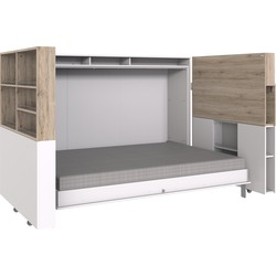 Opklapbaar bed horizontaal 120x200 met bedindeling - L212 cm