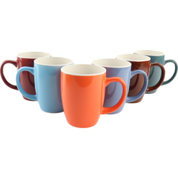 OTIX Theemokken met Oor - Koffiekopjes - Set van 6 - Koffiemok - Koffietassen - 300 ml - Aardewerk  - PRISM
