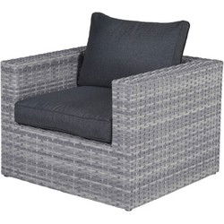 Garden Impressions Menorca lounge fauteuil - cloudy grey /refblack