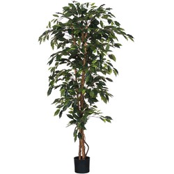 Mica Decorations Ficus Kunstplant - H180 x Ø100 cm - Pot - Groen