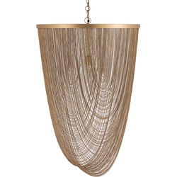 PTMD Hanglamp Nishan - 70x70x100 cm - Ijzer - Goud
