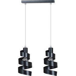 moderne hanglamp Lisi Zwart 2-lichts