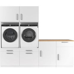 Wasophoogte Wasmachine Kast Chicago – Pure Wit