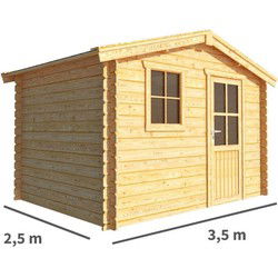 Tuinhuisje Blokhut Fenna 350 cm bij 250 cm diep Zadeldak