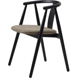 Eetkamerstoel Bruin/Zwart Eikenhout - 52x59x76,6cm - Relate - Set van 2