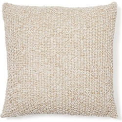 Kave Home - Kussenhoes Sunira van katoen en natuurlijk jute 45 x 45 cm