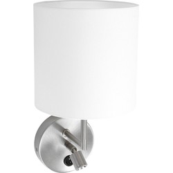 Mexlite wandlamp Noor - wit - metaal - 180 cm - E27 fitting - 1562ST