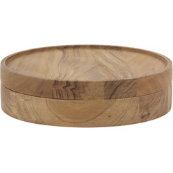 Light&living Deco box Ø25x6,5 cm DIDIUS acacia hout naturel