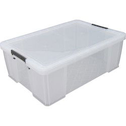 Whitefurze - Opbergbox - 51 liter - Transparant - 66 x 44 x 23 cm - Opbergbox
