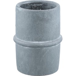 PTMD Werix Bloempot - 12 x 12 x 17 cm - Cement - Zwart