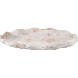 Dienblad Waved Oval - Bruin - Bruin - 21x14x3cm
