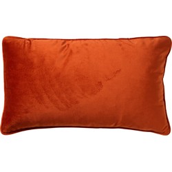 Dutch Decor FINN - Sierkussen 30x50 cm - velvet - lendekussen - Potters Clay - oranje - Dutch Decor
