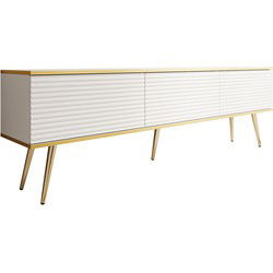 Meubella - TV-Meubel Orleans 2 - Wit - 175 cm - Staand