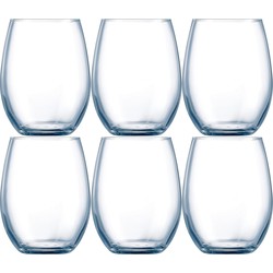 12x Stuks luxe transparante drinkglazen 440 ml van glas - Drinkglazen