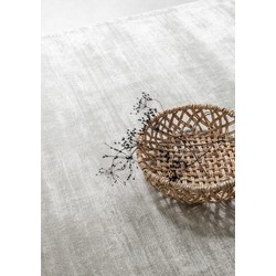 MUST Living Carpet La Belle round small,Ø150 cm, light grey, 100% viscose