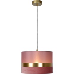 Elegant eenvoudige retro hanglamp 30 cm Ø E27 roze en goud