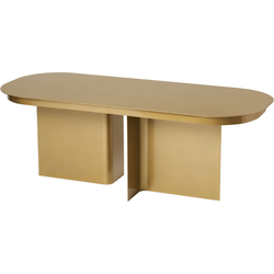 Salontafel met afgerond blad en 2 poten L120 cm - ALMA