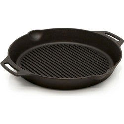 Gietijzeren grill skillet 2 handvatten 35 cm