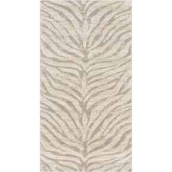 Boho Zebra Tapijt CYBELE - Grijs/Beige - 80x150 cm