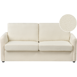 Beliani BENNAS - Slaapbank-Beige-Bouclé