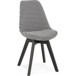 JOE stoel in pied-de-poule stof 48x56x85 cm Veelkleurig