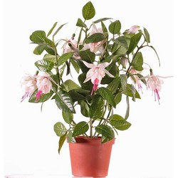 Fuchsia plant in potje 30 cm roze - Kunstplanten
