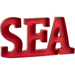  J-Line Decoratie Letters Sea Metaal - Rood