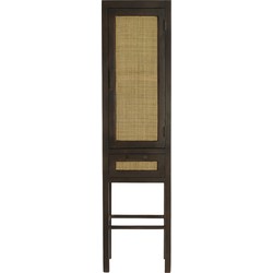 Light&living Kast met lade 45x40x180 cm NIPOS mango hout donker bruin