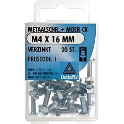 M.schroef moer ck m3x50mm 8st