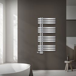 Badkamer radiator middenaansluiting 500x1000 mm chroom met LuxeBath universele aansluitset