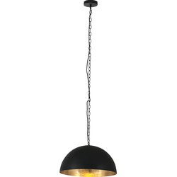 Steinhauer hanglamp Semicirkel - zwart - metaal - 50 cm - E27 fitting - 2555ZW