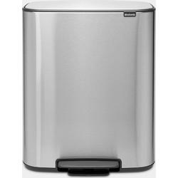 Bo Pedaalemmer, 1 binnenemmer, 60 liter - Matt Steel Fingerprint Proof