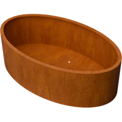 Ovalu Ovale plantenbak cortenstaal L200 x B120 x H60 cm