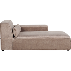 Beliani HELLNAR - Chaise longue-Bruin-Polyester