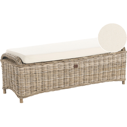 SUSUA - Ottomaan - Gebroken wit - Rotan