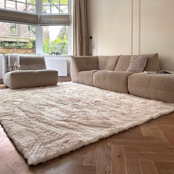 Hoogpolig vloerkleed Odelia beige/wit - Interieur05 Beige,Wit - Polyester - 200 x 290 cm - (L)