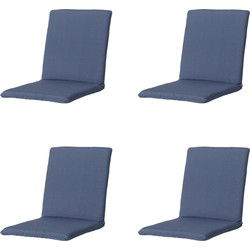 Madison -  Stapelstoelkussen Panama safier blue - Ca. 97x49 cm - Set van 4