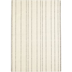 Kave Home - Beige en gestreept Micol-vloerkleed van wol 160 x 230 cm