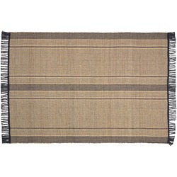 Kave Home - Vloerkleed Brunilda zwart en bruin 160 x 230 cm