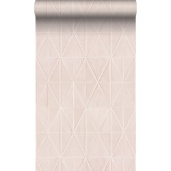 Origin Wallcoverings eco-texture vliesbehang origami motief zacht roze - 0,53 x 10,05 m - 347856
