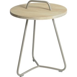 Ava side table diameter48,5x63 cm taupe - Max&Luuk