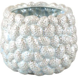 PTMD Bloempot Francisca - 21x21x17 cm - Metaal - Metalic